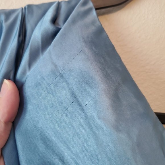 Elliatt x Revolve Cassini One Shoulder Satin Dress in Blue - Picture 11 of 12